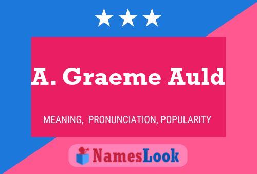 Póster del nombre A. Graeme Auld