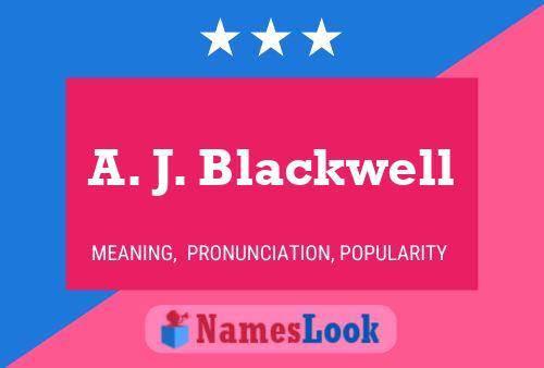 Póster del nombre A. J. Blackwell