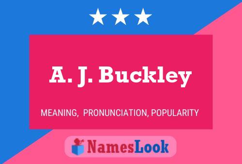 Póster del nombre A. J. Buckley