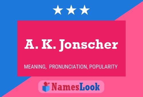 Póster del nombre A. K. Jonscher