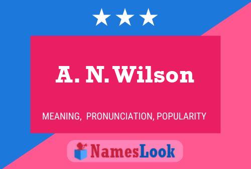 Póster del nombre A. N. Wilson