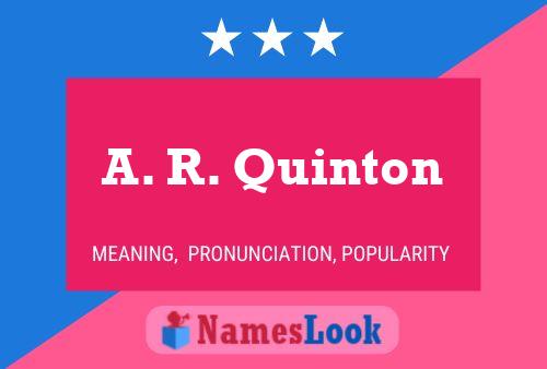 Póster del nombre A. R. Quinton