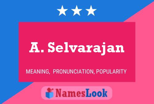 Póster del nombre A. Selvarajan