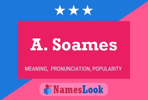 Póster del nombre A. Soames