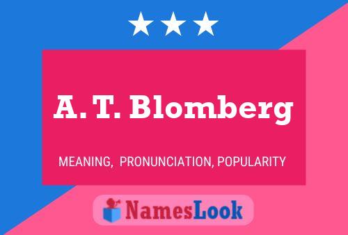 Póster del nombre A. T. Blomberg