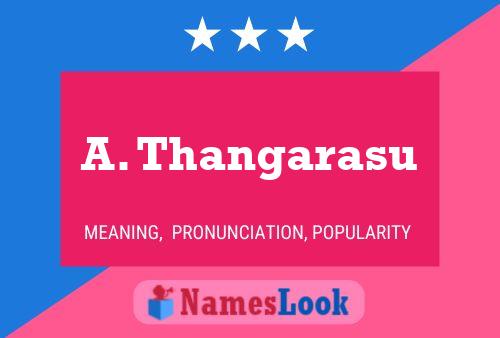 Póster del nombre A. Thangarasu