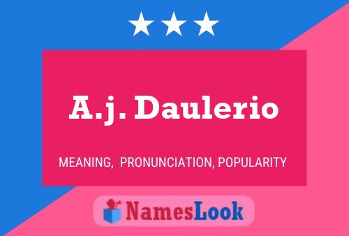 Póster del nombre A.j. Daulerio