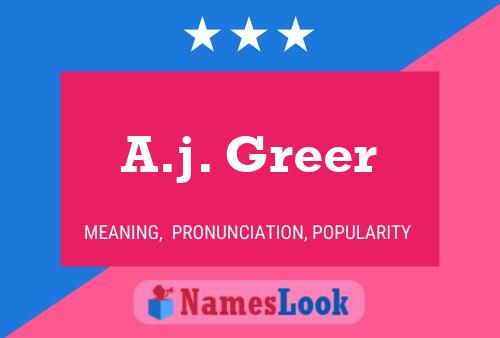 Póster del nombre A.j. Greer