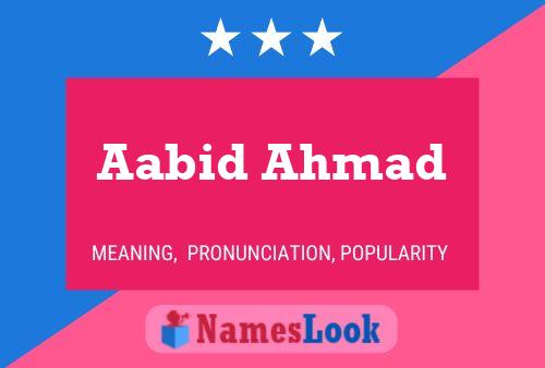 Póster del nombre Aabid Ahmad