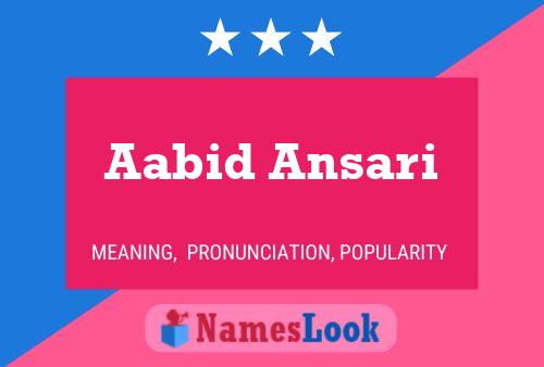 Póster del nombre Aabid Ansari