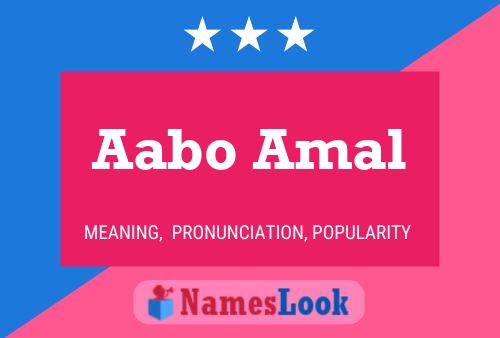 Póster del nombre Aabo Amal