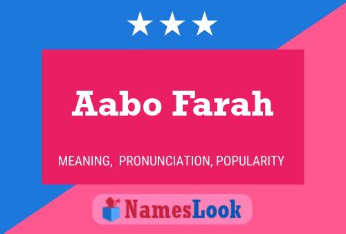 Póster del nombre Aabo Farah