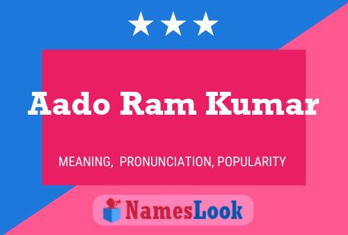 Póster del nombre Aado Ram Kumar