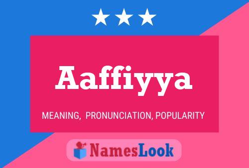 Póster del nombre Aaffiyya