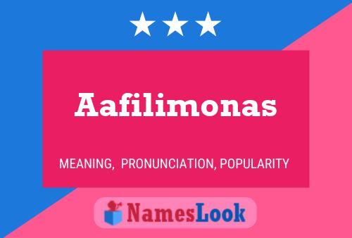 Póster del nombre Aafilimonas