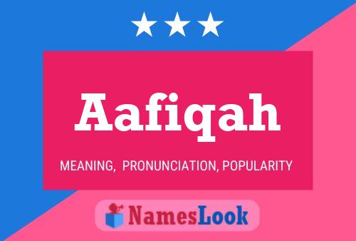 Póster del nombre Aafiqah