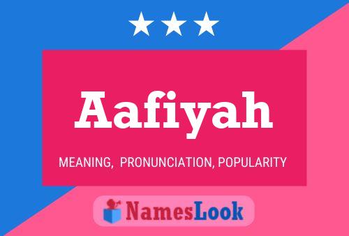 Póster del nombre Aafiyah