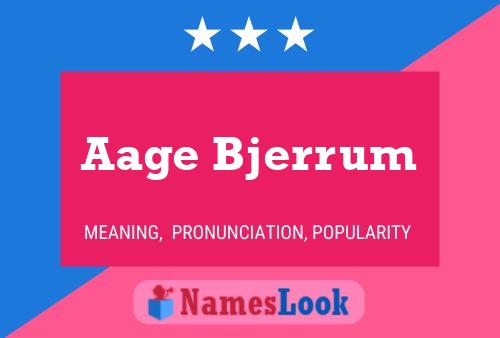 Póster del nombre Aage Bjerrum