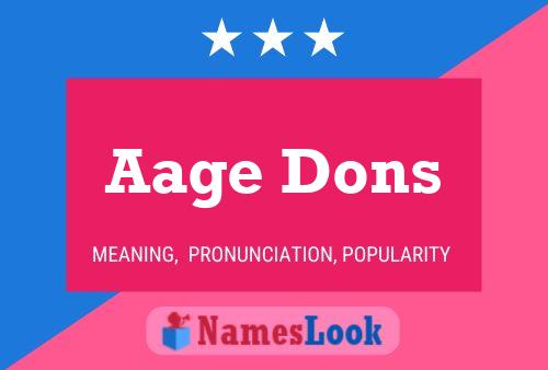 Póster del nombre Aage Dons