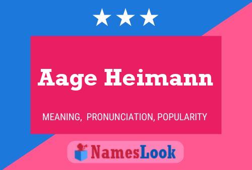 Póster del nombre Aage Heimann