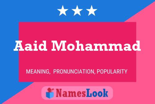 Póster del nombre Aaid Mohammad