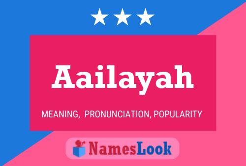 Póster del nombre Aailayah