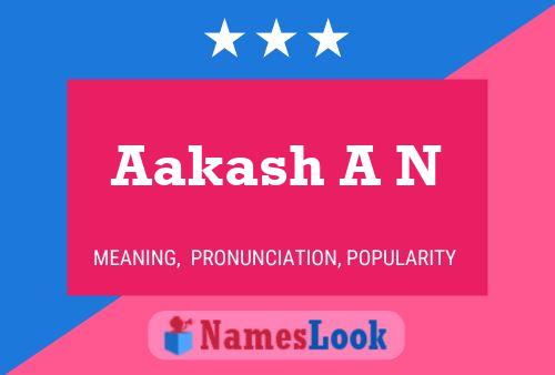 Póster del nombre Aakash A N