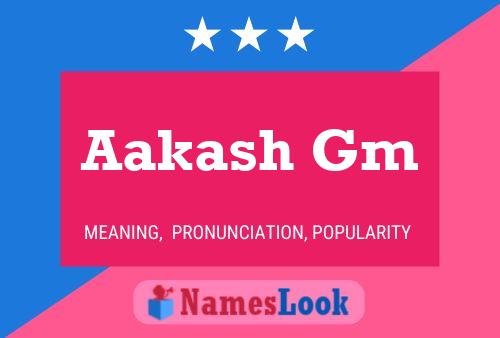 Póster del nombre Aakash Gm