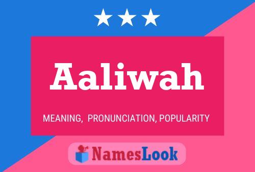 Póster del nombre Aaliwah