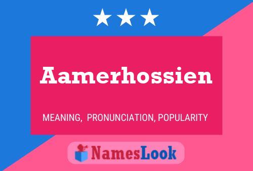 Póster del nombre Aamerhossien