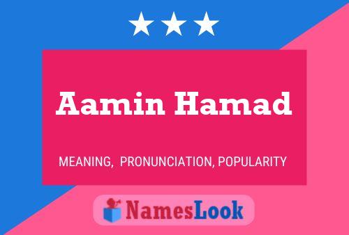 Póster del nombre Aamin Hamad