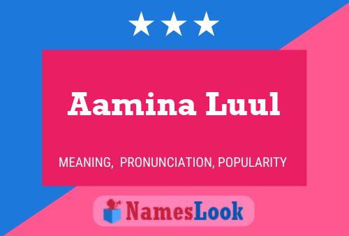 Póster del nombre Aamina Luul