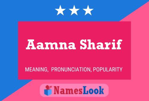 Póster del nombre Aamna Sharif