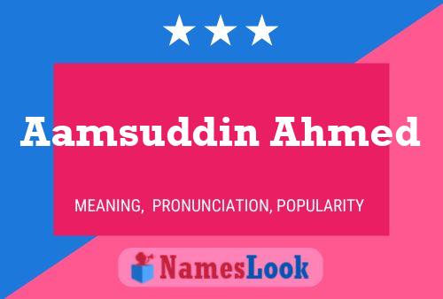 Póster del nombre Aamsuddin Ahmed