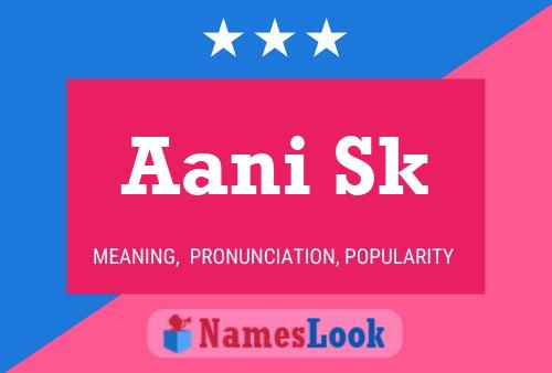 Póster del nombre Aani Sk