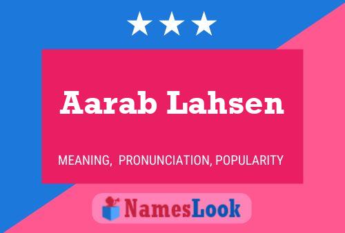 Póster del nombre Aarab Lahsen