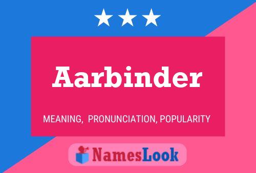 Póster del nombre Aarbinder