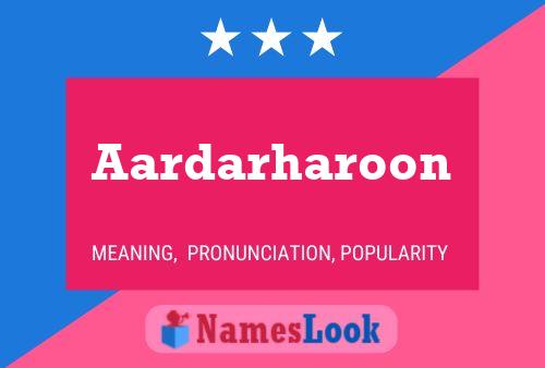 Póster del nombre Aardarharoon