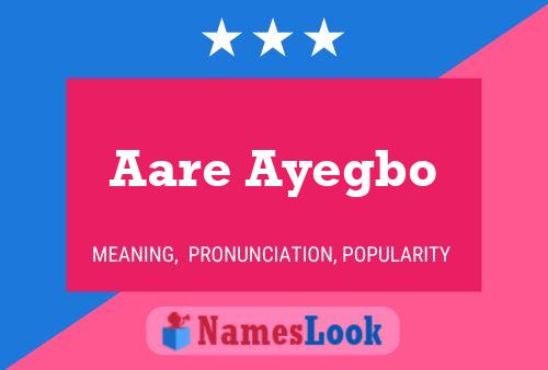 Póster del nombre Aare Ayegbo