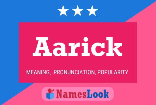 Póster del nombre Aarick