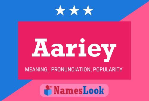 Póster del nombre Aariey