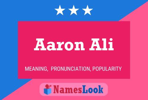 Póster del nombre Aaron Ali