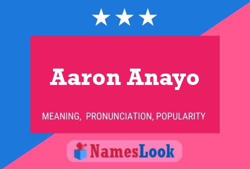 Póster del nombre Aaron Anayo