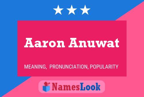 Póster del nombre Aaron Anuwat