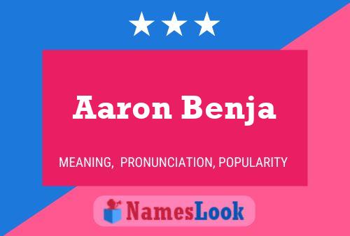 Póster del nombre Aaron Benja