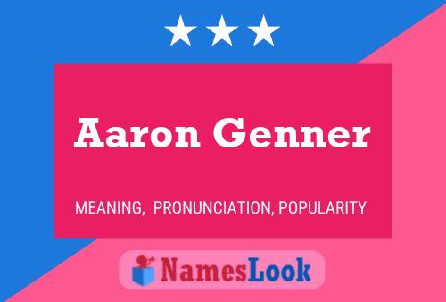 Póster del nombre Aaron Genner