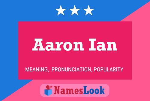 Póster del nombre Aaron Ian