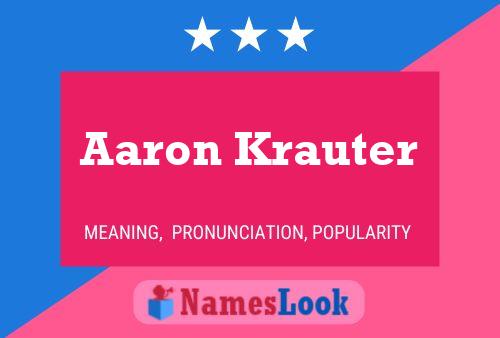 Póster del nombre Aaron Krauter