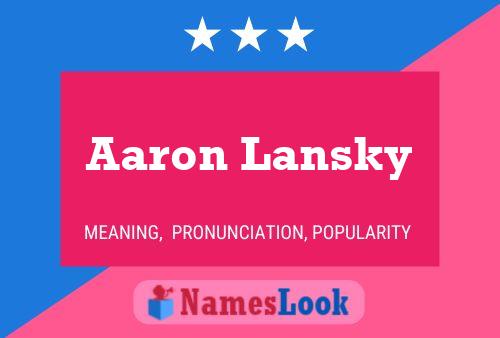 Póster del nombre Aaron Lansky