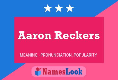 Póster del nombre Aaron Reckers